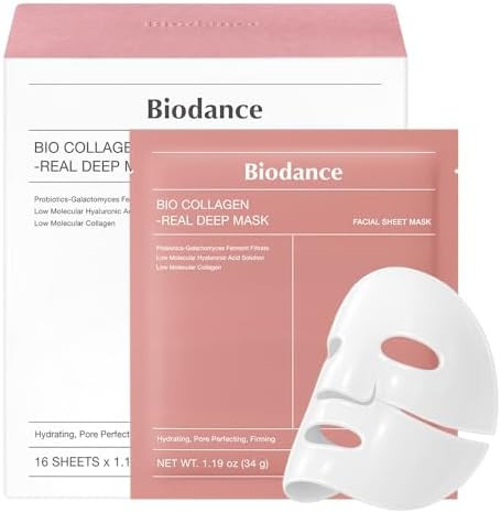 BIODANCE Bio-Collagen Real Deep Mask, Hydrating Overnight Hydrogel Face Mask, Pore Minimizing, Pl... | Amazon (US)