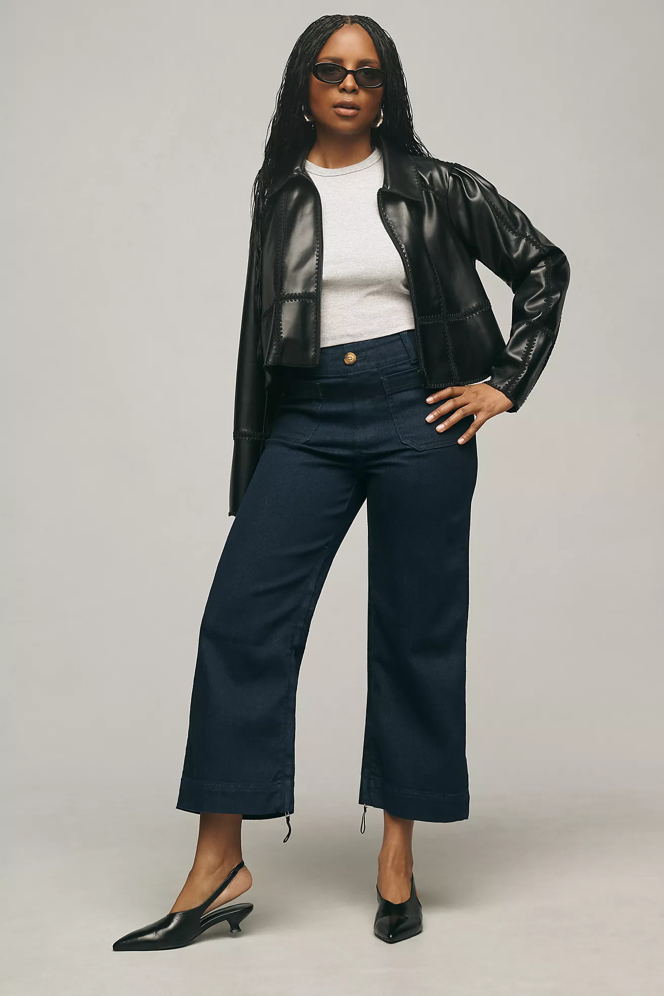 The Colette Crop High-Rise Wide-Leg Jeans by Maeve | Anthropologie (US)