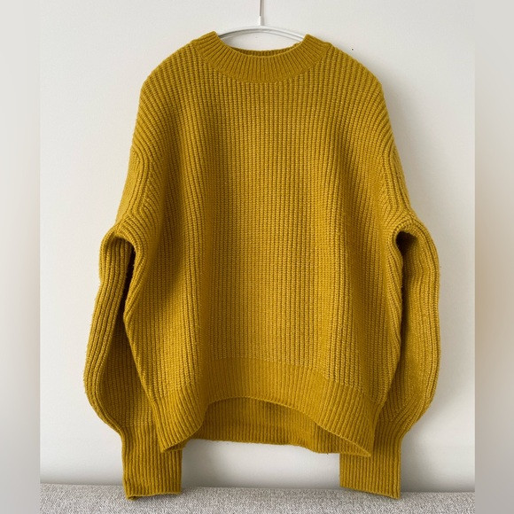 H&M Mustard Yellow Women's Crew Neck Sweater Size XS | Poshmark