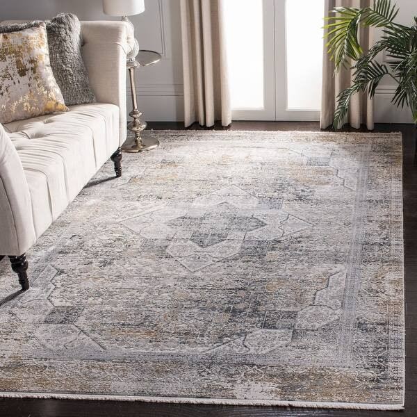 Safavieh Eclipse Dayna Vintage Boho Abstract Viscose Rug with Fringe | Bed Bath & Beyond