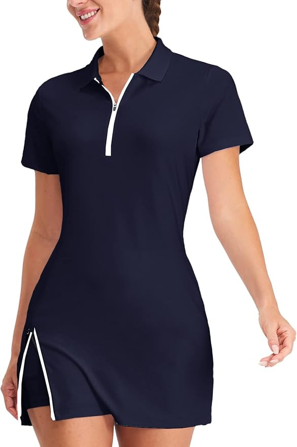 Hiverlay Tennis Dresses for Women with 2 Pockets Built in Shorts UPF 50+ Golf Dress Workout Athle... | Amazon (US)