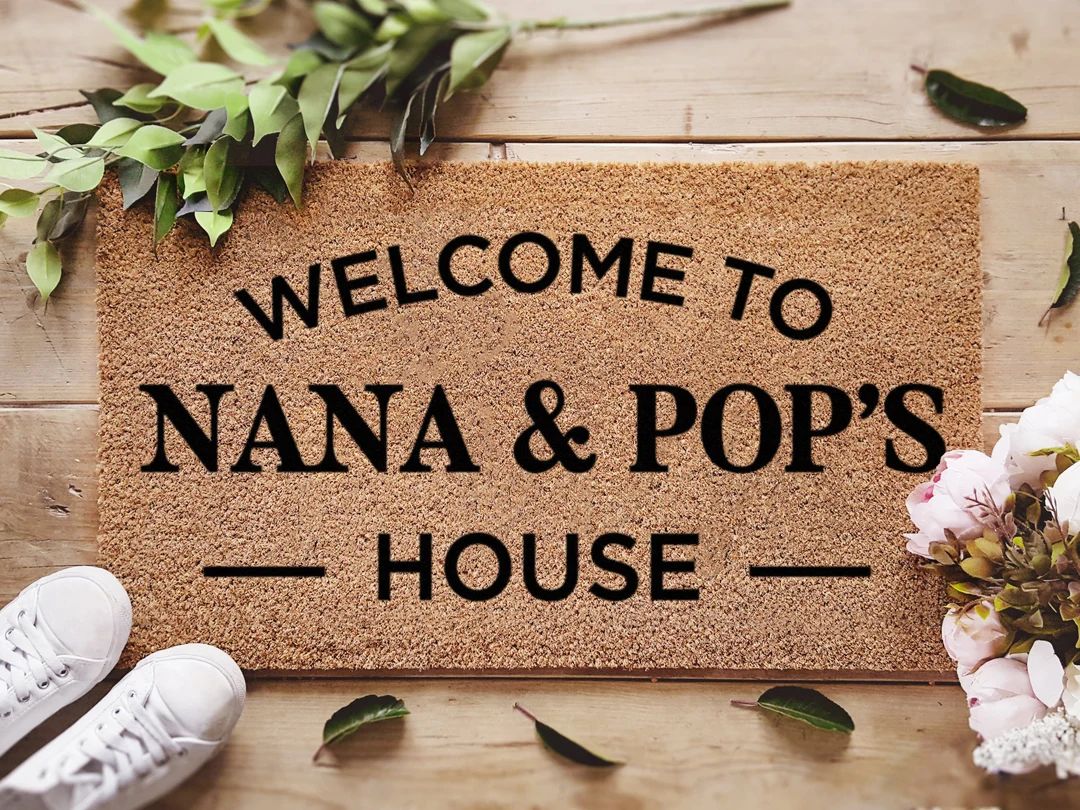 Customized Doormat  Welcome to Nana & Pop's House  - Etsy | Etsy (US)