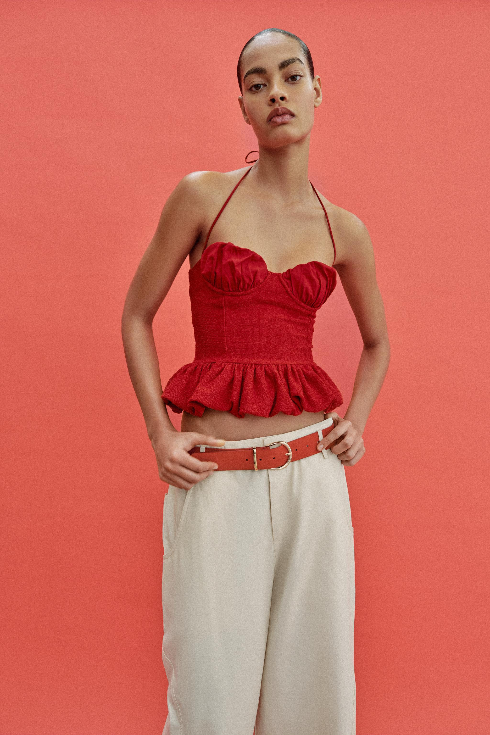 COMBINED BOUCLÉ TOP | Zara US