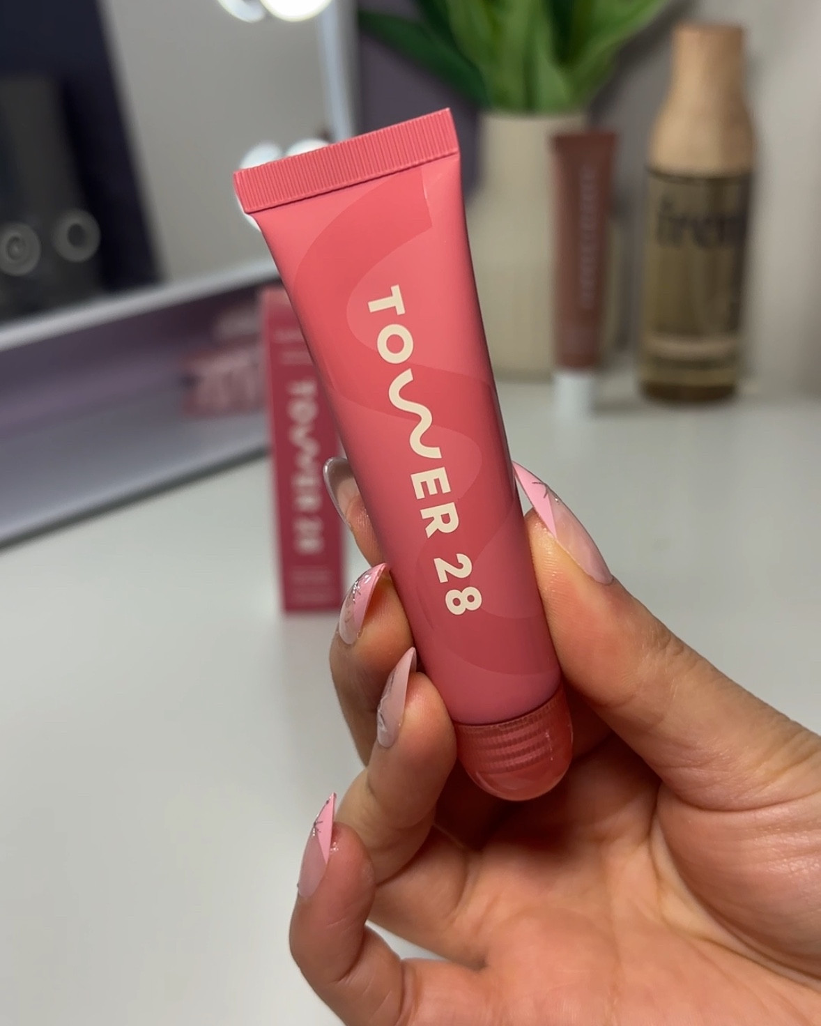 NEW tower 28 lip softie- red bean mochi #lipbalm #tower28 