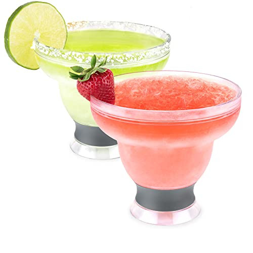 Host Freeze Stemless Margarita Glass Insulated Gel Chiller, Plastic Double Wall Frozen Cocktail Cup, | Amazon (US)