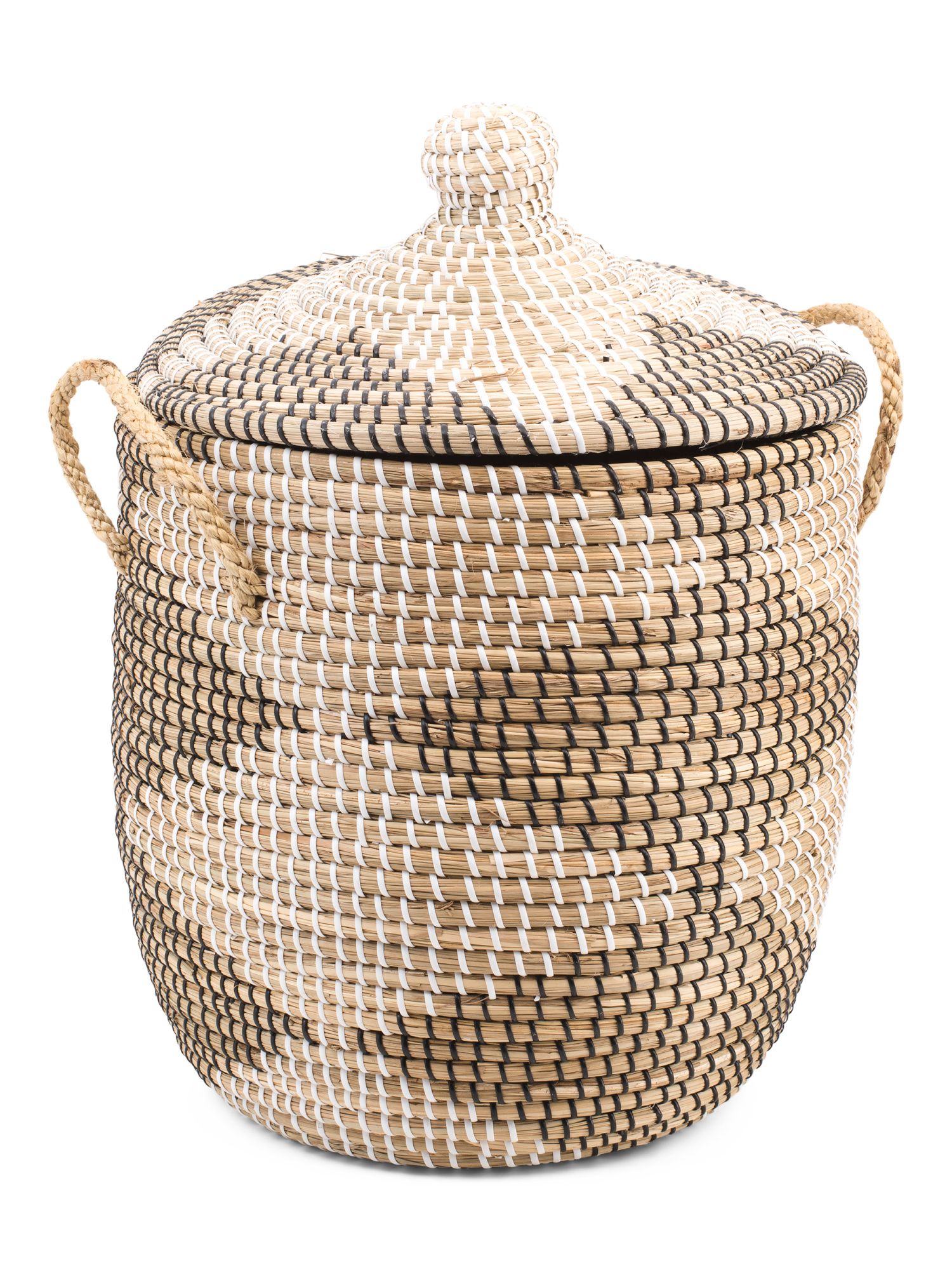 Medium Seagrass Lidded Hamper | Office & Storage | Marshalls | Marshalls