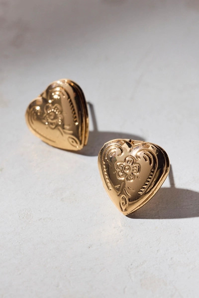 Phoebe Heart Locket Stud Earring | Urban Outfitters (US and RoW)