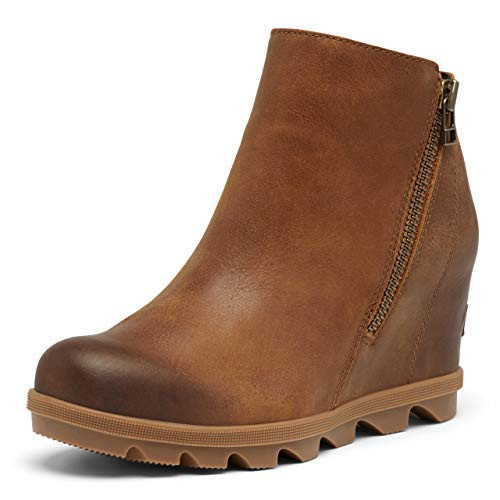 Sorel Women's Joan of Arctic Wedge II Zip Bootie - Light Rain - Waterproof - Velvet Tan - Size 7 | Amazon (US)