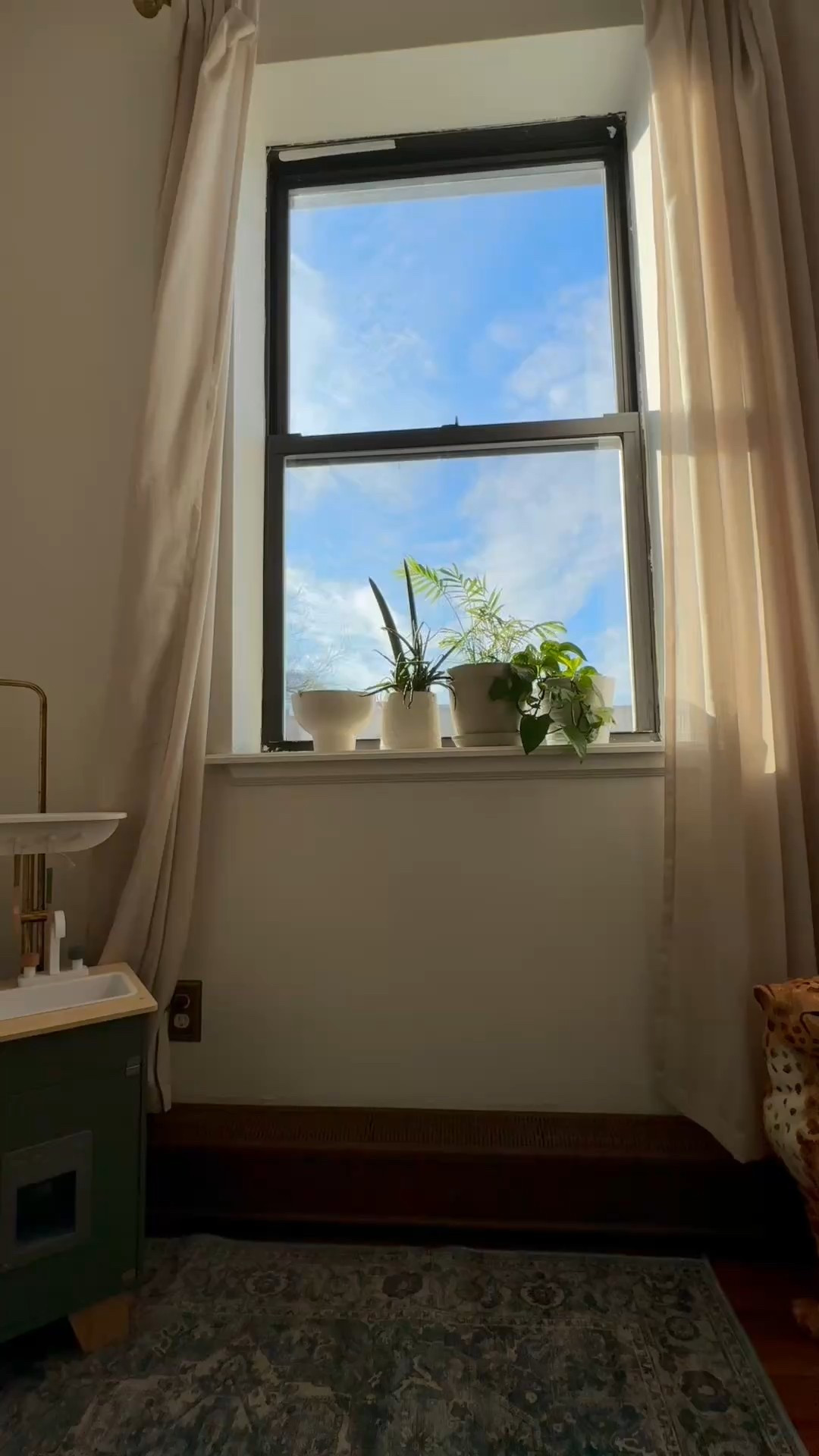 welcome to pt 1 of my “let’s makeover my windows” series! they’re the focal point of my living room so they needed a zhuzh. next up is the air conditioner cover, new curtains, and painting the base of the window frame? thoughts?!