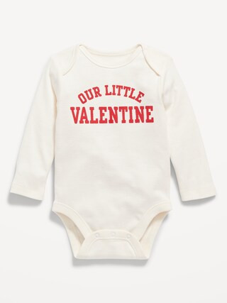 Unisex Long-Sleeve "Our Little Valentine" Graphic Bodysuit for Baby | Old Navy (US)