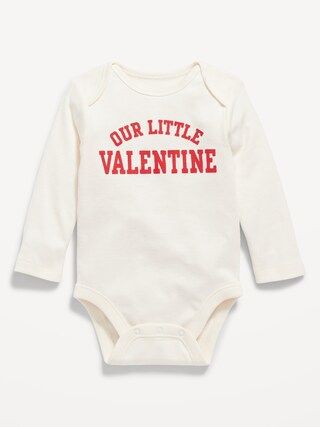 Unisex Long-Sleeve "Our Little Valentine" Graphic Bodysuit for Baby | Old Navy (US)