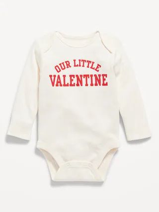 Unisex Long-Sleeve "Our Little Valentine" Graphic Bodysuit for Baby | Old Navy (US)