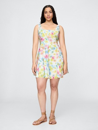 Linen-Blend Mini Dress | Gap (US)