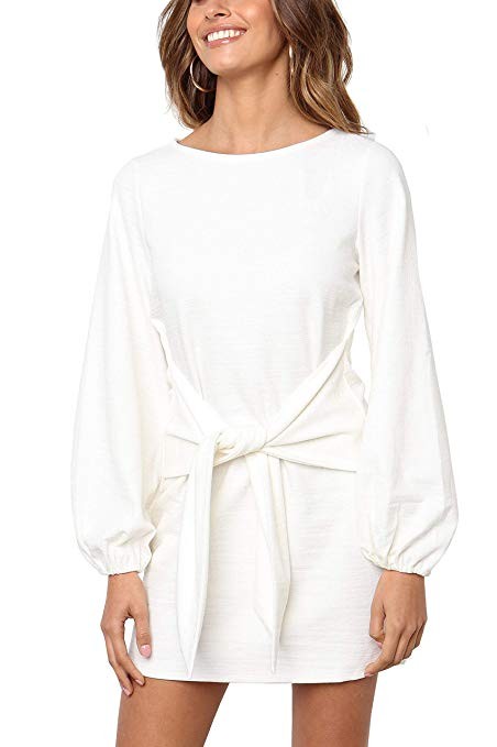 R.Vivimos Women's Autumn Winter Cotton Long Sleeves Elegant Knitted Bodycon Tie Waist Sweater Pen... | Amazon (US)