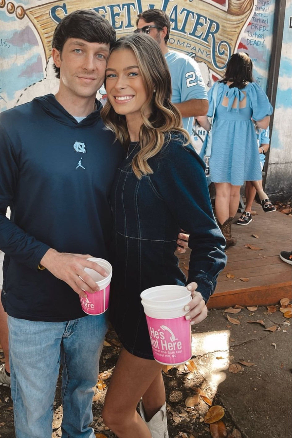 Free people denim dress, gameday outfit, long sleeve dress, casual dress, white cowboy boots, white boots, fall dress, fall outfits, tight dress, tailgate outfit 

#LTKGiftGuide #LTKSeasonal #LTKMostLoved