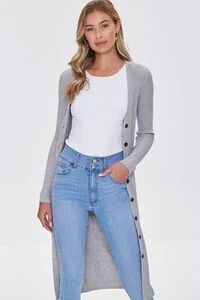 Ribbed Longline Cardigan Sweater | Forever 21 | Forever 21 (US)