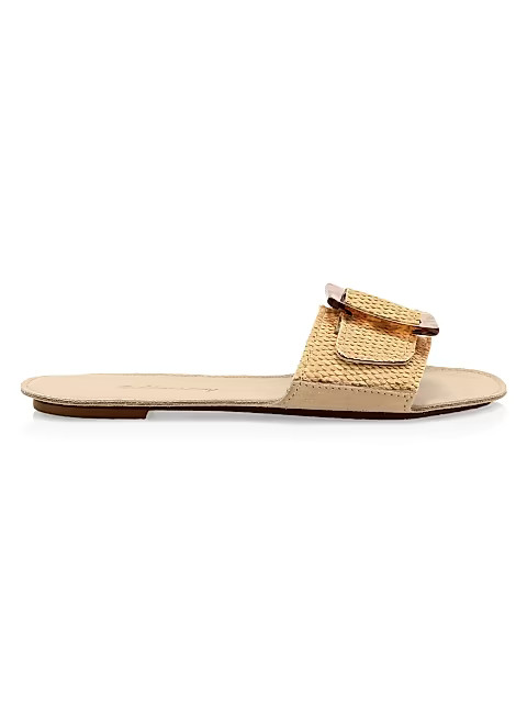 Loop Raffia Flat Sandals | Saks Fifth Avenue