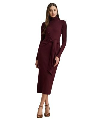 Tie Front Turtleneck Dress - Regular & Petites | Bloomingdale's (US)