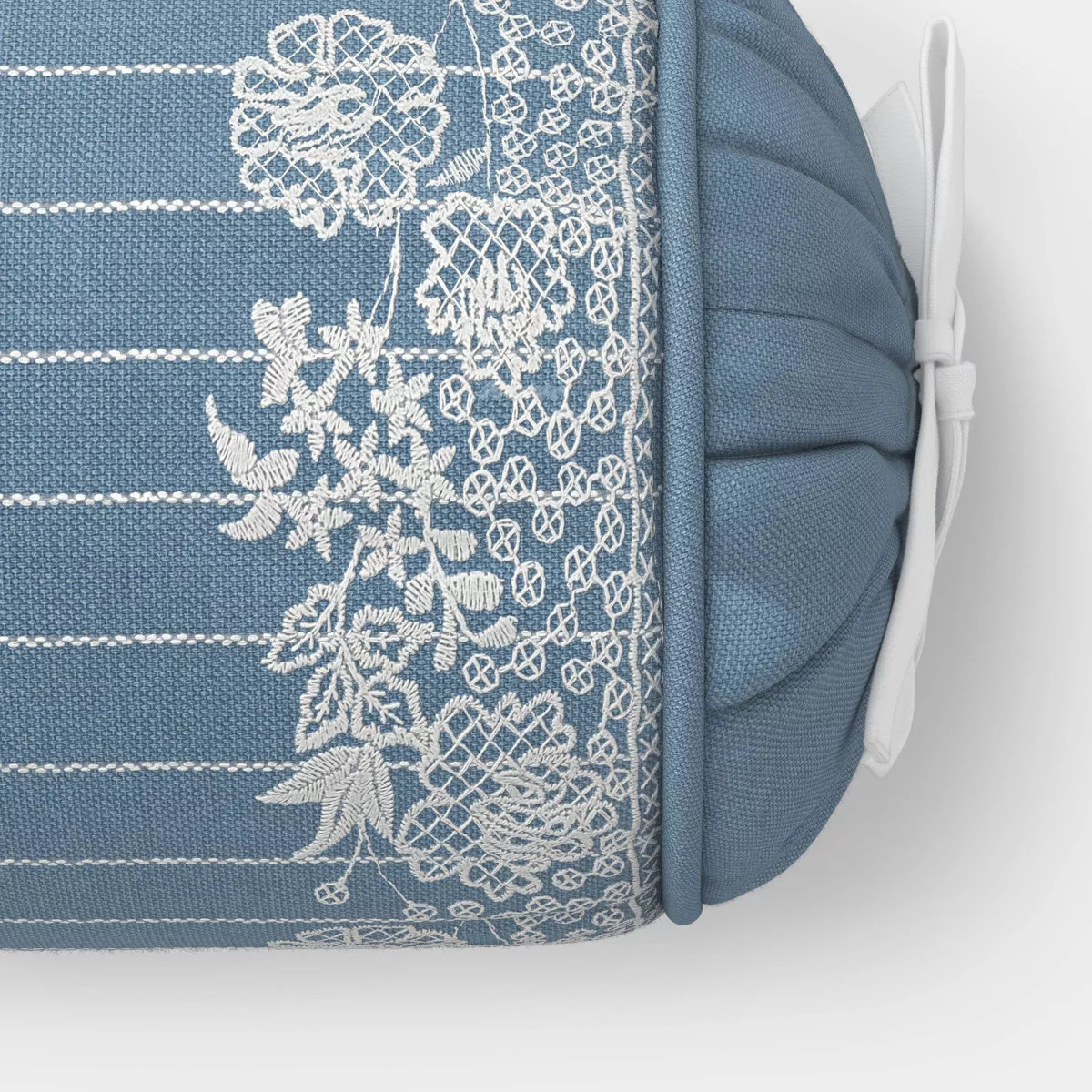 20"x8" Woven Stripe Side-Tie Outdoor Patio Throw Pillow Blue - Threshold™ designed with Studio ... | Target