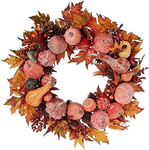 Nearly Natural 4648 Harvest Wreath Fall, 28-Inch | Amazon (US)