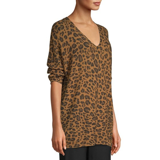 Women's V-Neck Short Sleeve Dolman Pullover | Walmart (US)