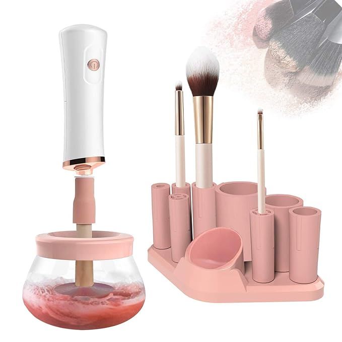 【Upgraded】Makeup Brush Cleaner, Electric Make Up Spinning Dryer, Super-Fast Automatic Spinner... | Amazon (US)