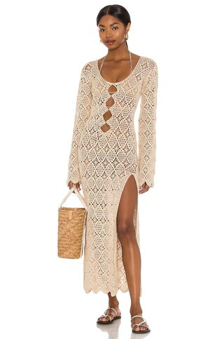 Tularosa Tarik Maxi Dress in Creme from Revolve.com | Revolve Clothing (Global)