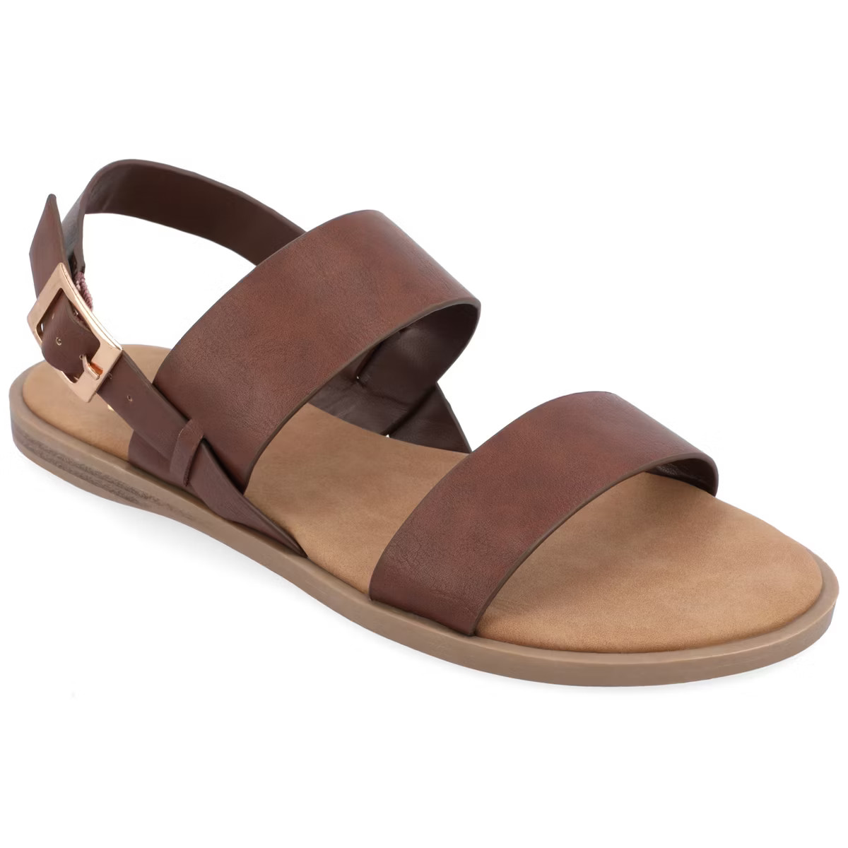 Journee Collection Womens Lavine Multi Strap Flat Sandals | Target