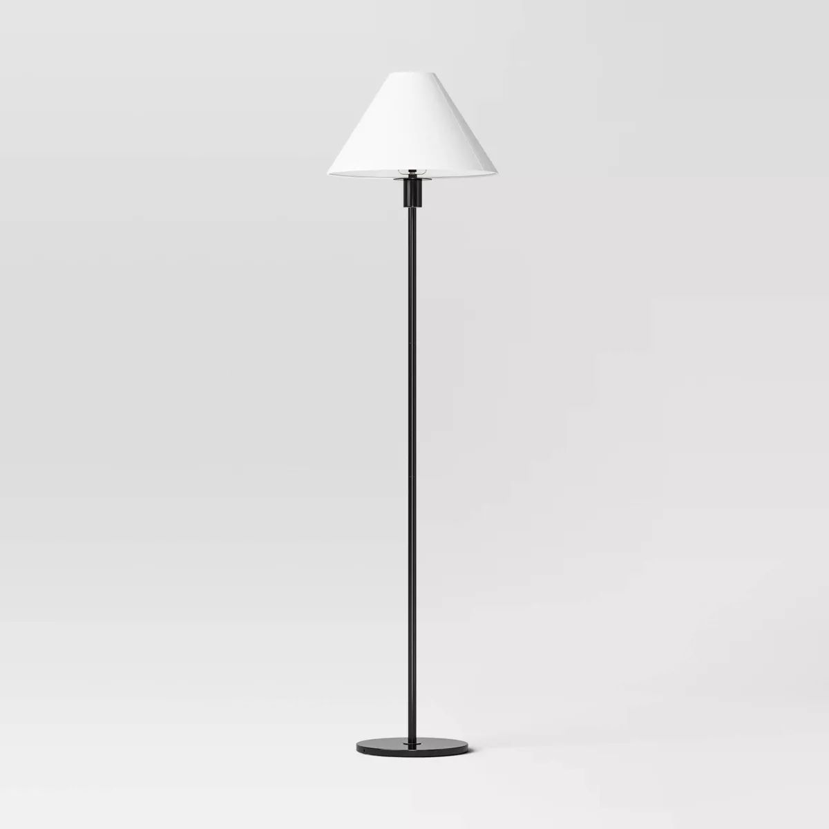 Stick Floor Lamp with Tapered Shade Black - Threshold™ | Target