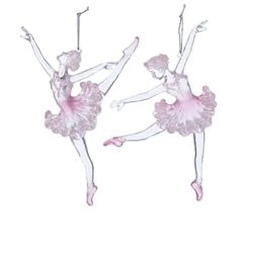 Kurt Adler 6.5" Acrylic Pink Ballerina Ornament 2 Assorted | Walmart (US)