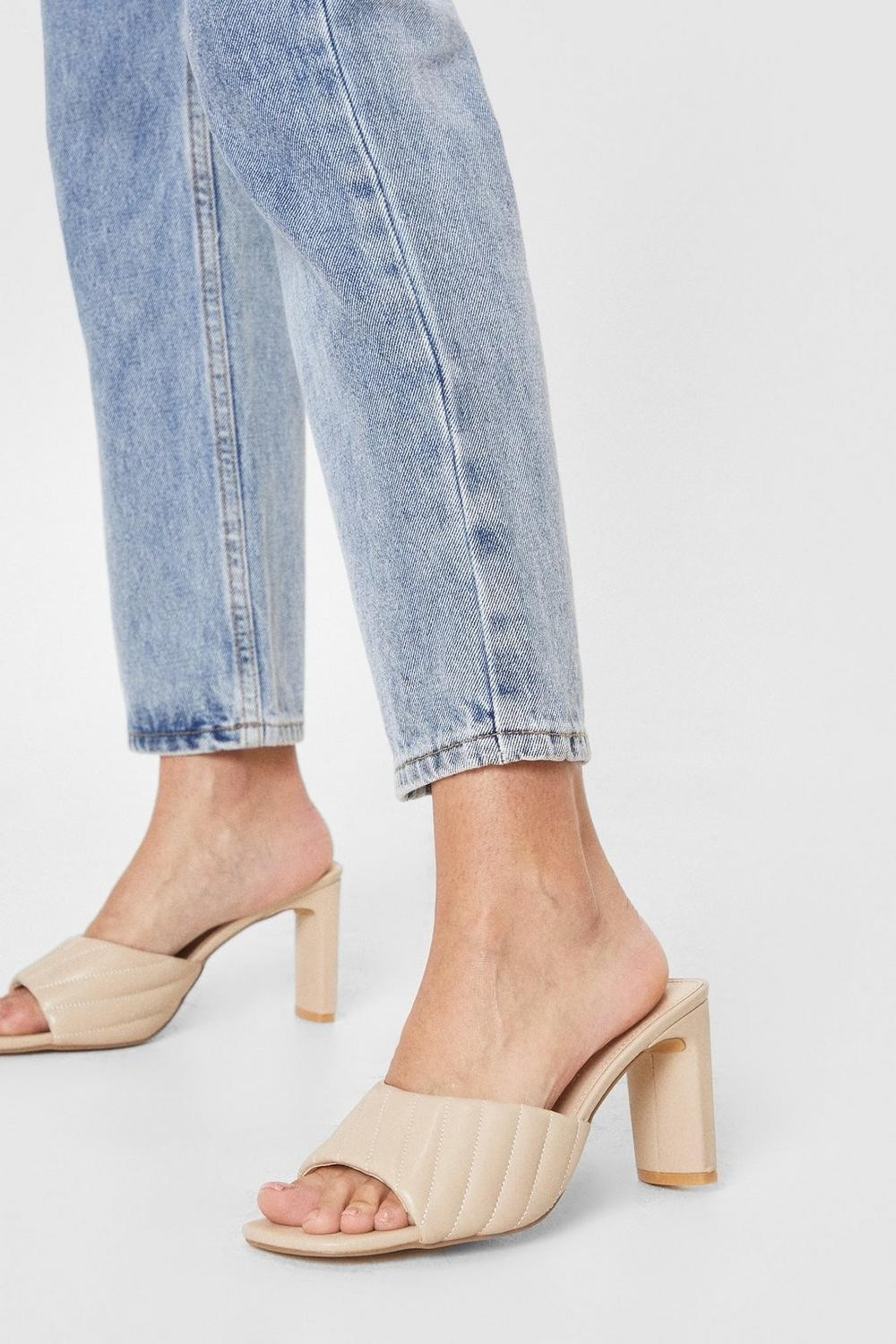 Quilted Block Heel Mules | Nasty Gal (US)