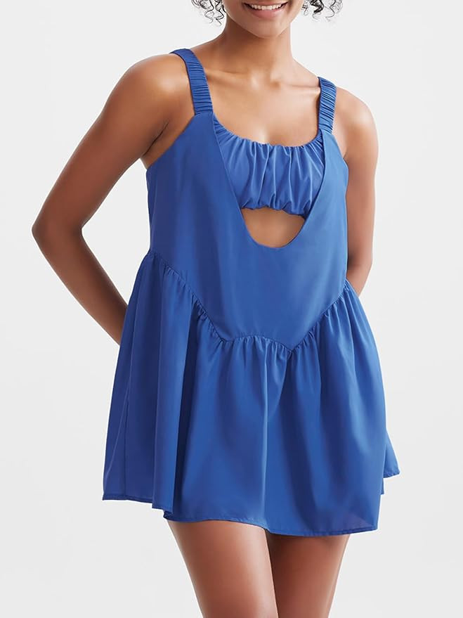 Sexyasasii Women Tennis Dress with Built in Shorts and Bra Sleeveless Casual Backless Golf Dress ... | Amazon (US)