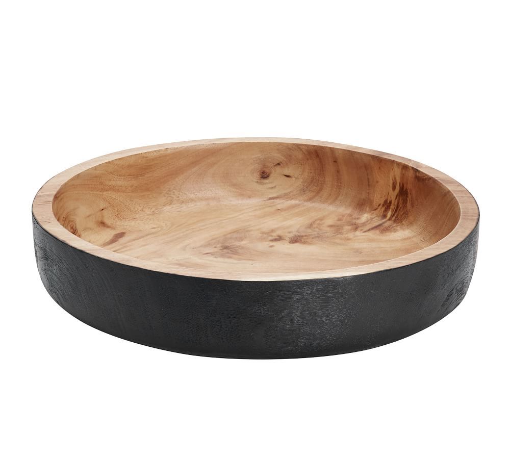 PB BURNED WOOD TRAY: LARGE : NATURAL | Pottery Barn (US)