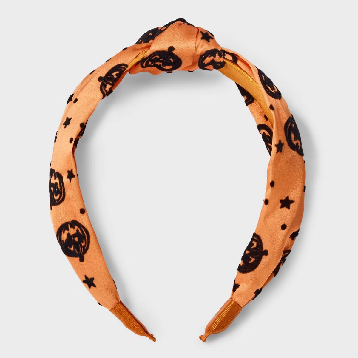 Halloween Pumpkin Star Top Knot Headband - Orange | Target