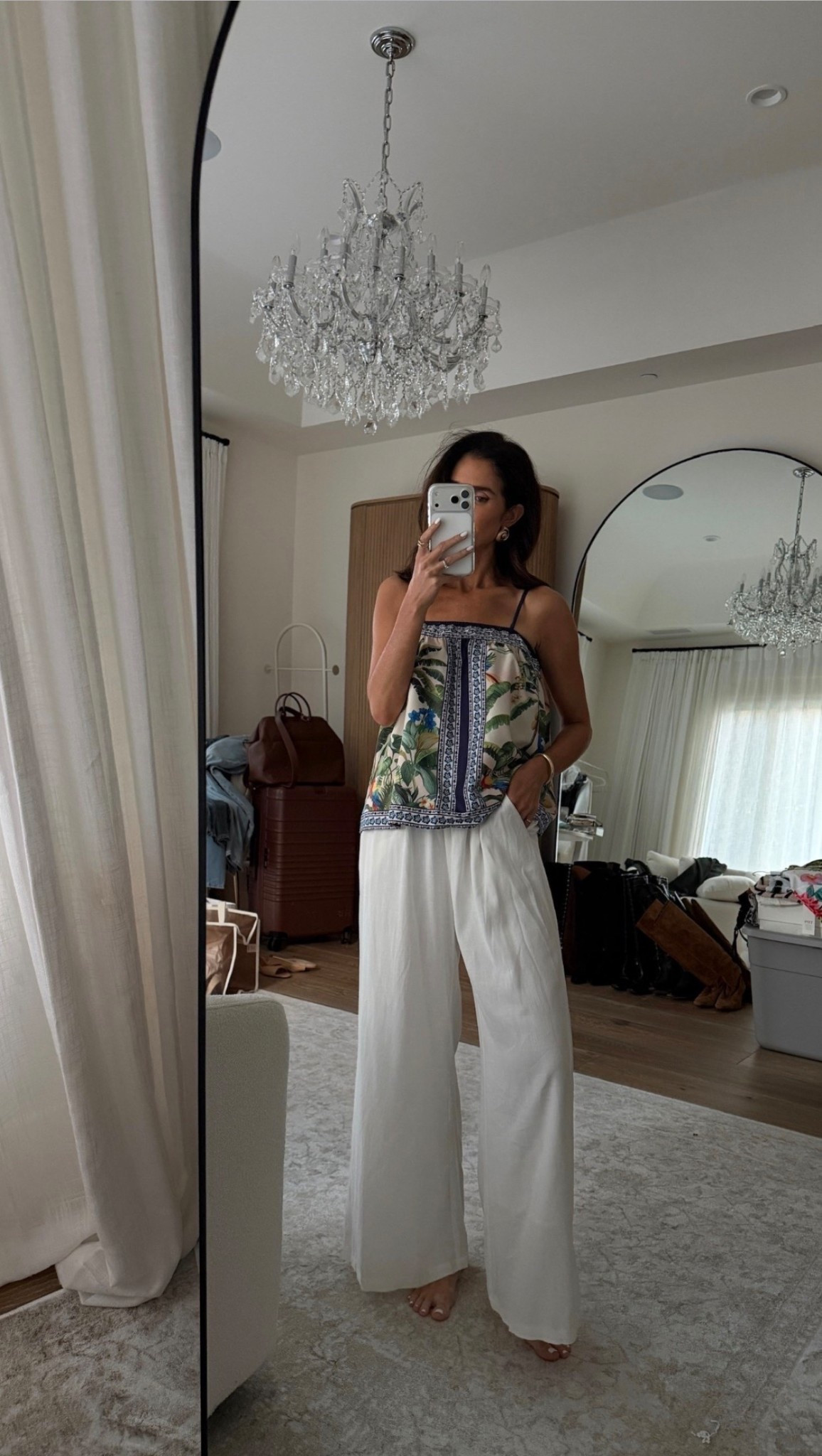 This top is definitely giving farm Rio vibes without the price tag! Styled it here with linen pants from a matching set I love. I’m just shy wearing the size small #stylinbyaylin #aylin #matchingset 

#LTKSeasonal #LTKootd #LTKTravel