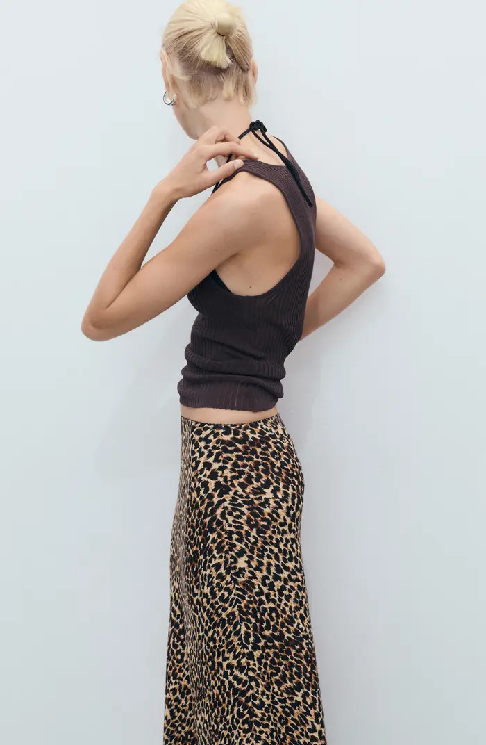 MANGO Animal Print Midi Skirt | Nordstrom | Nordstrom