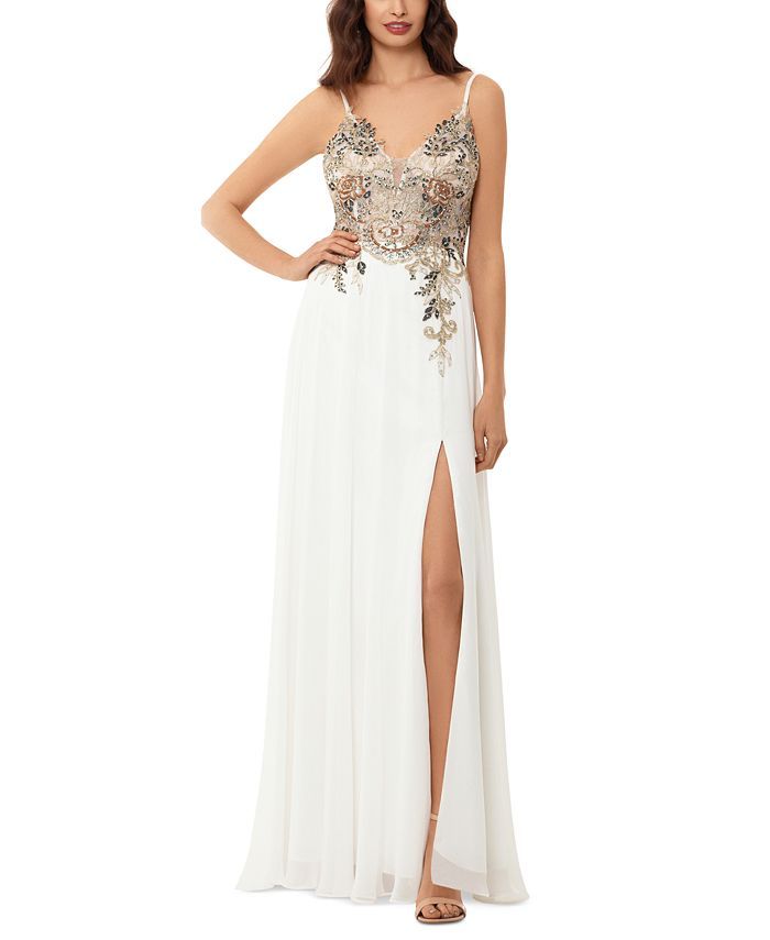 Embellished Chiffon Gown | Macys (US)
