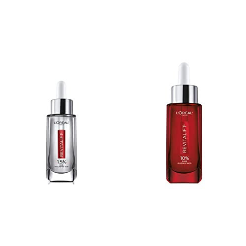 L'Oreal Paris Anti-Aging Face Serums Kit, Revitalift Derm Intensives Serums, Pure Hyaluronic Acid Serum and Pure Glycolic Acid Serum | Amazon (US)