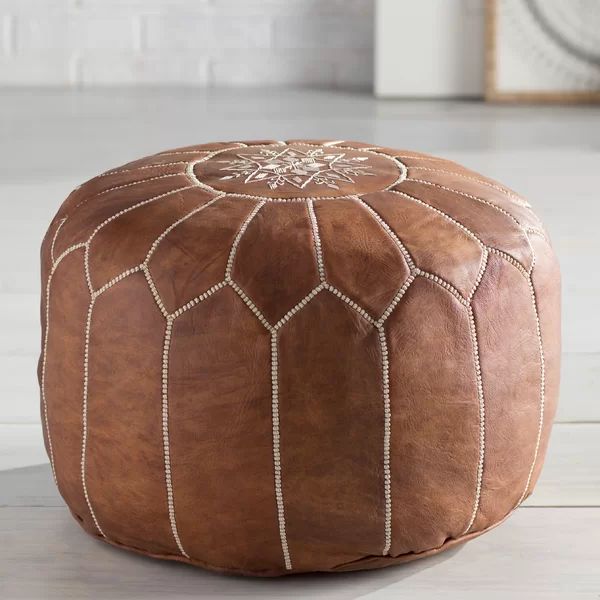 Cherise Leather Pouf | Wayfair North America