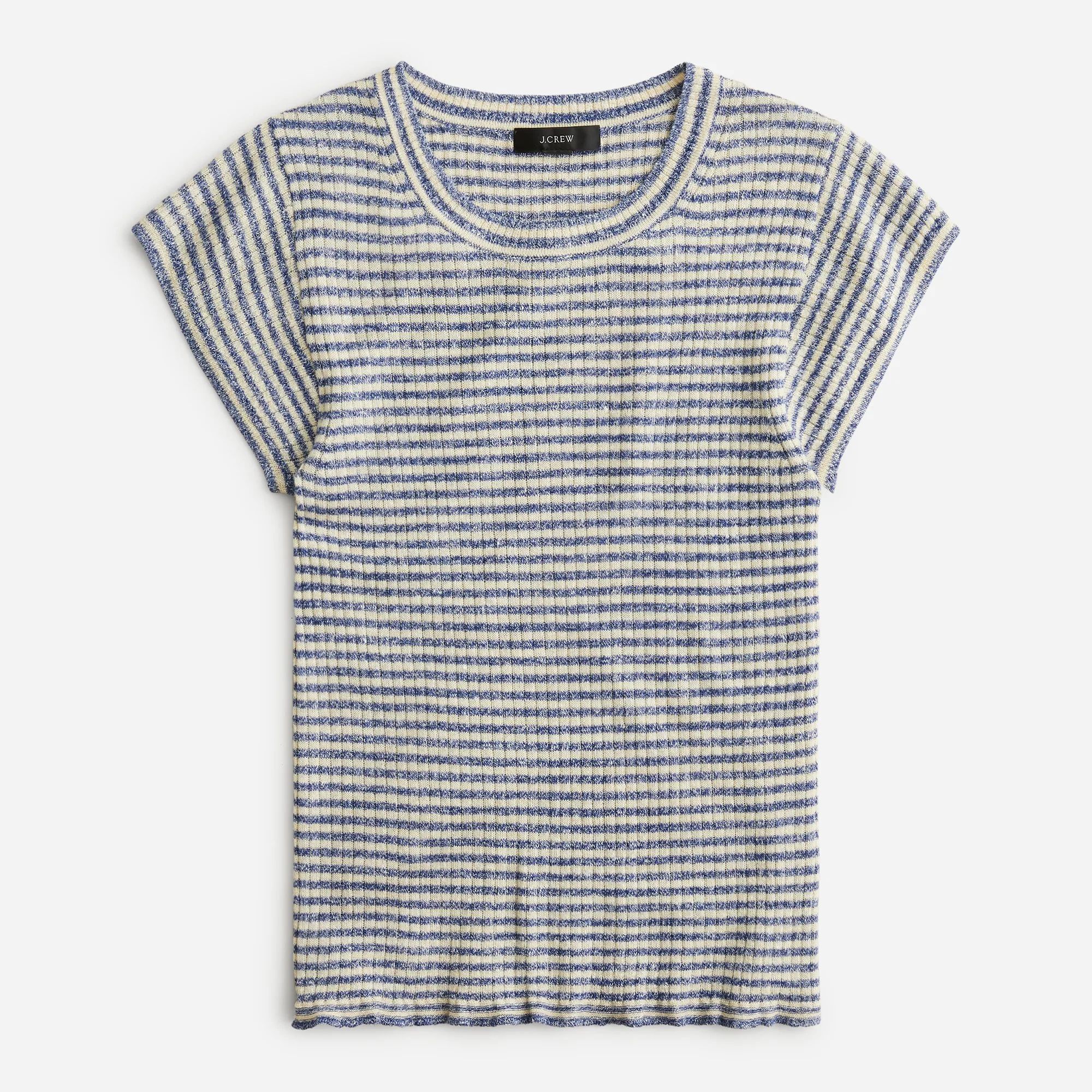 Cap-sleeve sweater-T-shirt in stripe | J.Crew US