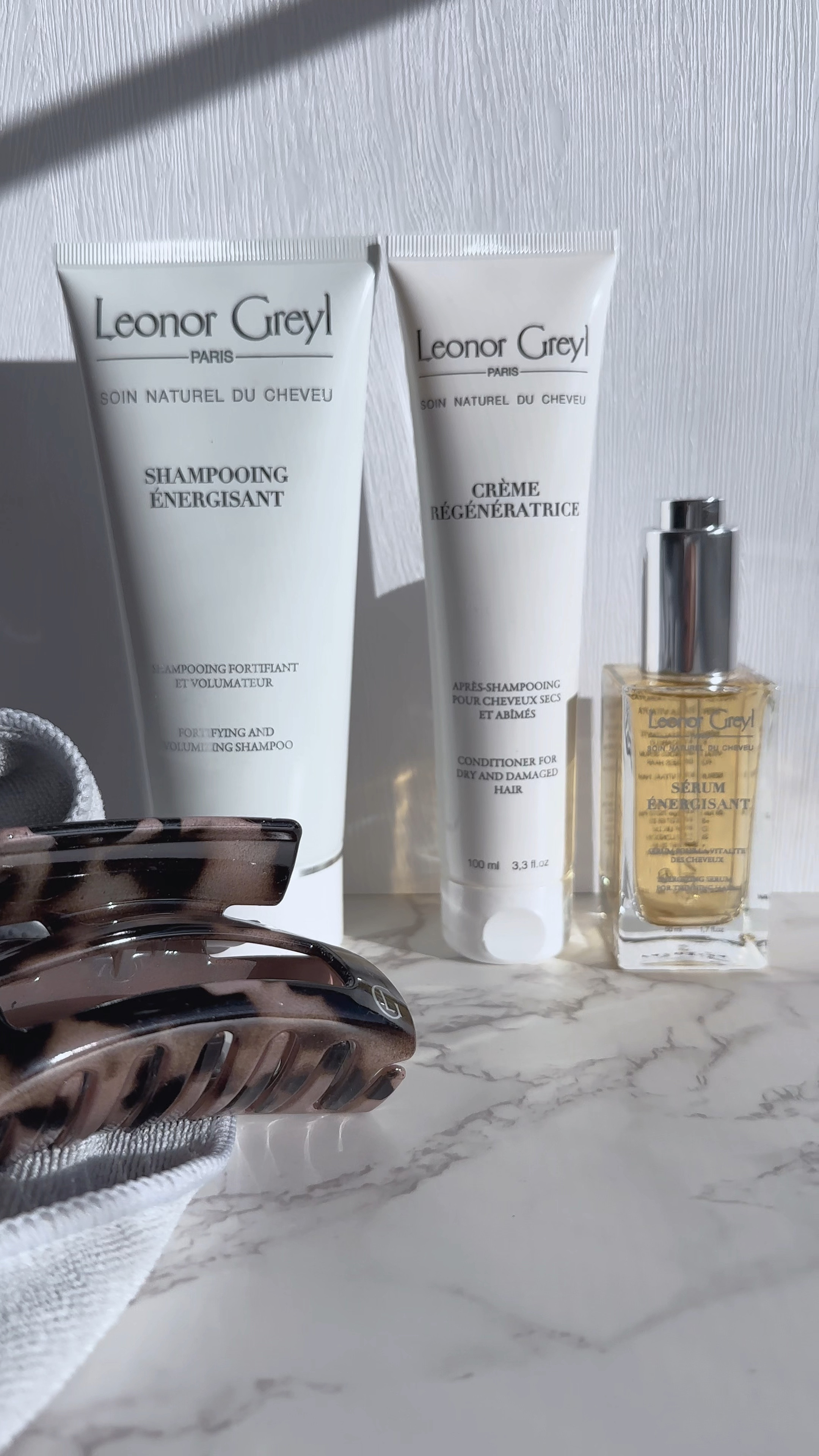 Mid-week postpartum hair care with @leonorgreylusa, because postpartum hair loss and thinning are real struggles! I’ve been relying on these essentials to help strengthen and nourish my hair:

✨ Shampooing Énergisant – This fortifying and volumizing shampoo is specifically designed to support thinning hair. It cleanses gently while revitalizing the scalp, creating the perfect foundation for healthier, stronger hair.

✨ Crème Régénératrice – A daily deep conditioner that works wonders for dry, damaged hair. It’s packed with nourishing ingredients to restore hydration, smoothness, and shine—exactly what my hair needs right now.

✨ Sérum Énergisant – This energizing scalp serum is a lifesaver for postpartum hair thinning. Its lightweight formula stimulates hair growth, improves scalp health, and leaves my roots feeling refreshed without any residue.

These products have been helping me in keeping my hair manageable and feeling fuller during this postpartum phase. Highly recommend for moms dealing with similar challenges! 

___

#PostpartumHairCare #LeonorGreyl #HairLossSolutions #ThinningHairCare #HairCareRoutine #MomLife #PostpartumJourney #HealthyHairTips #ScalpCare #SelfCareForMoms 

#LTKBeauty