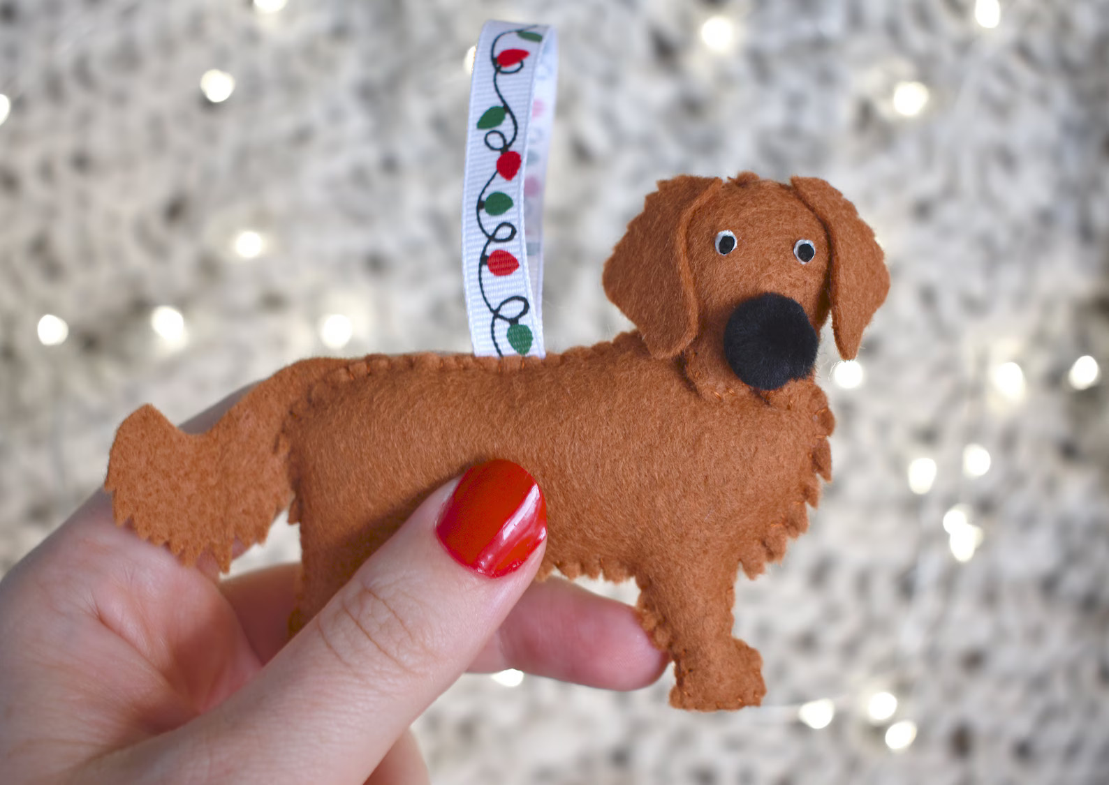 Golden Retriever Christmas Ornament // New Puppy or Memorial Gift // Handmade Felt Christmas Dog ... | Etsy (US)