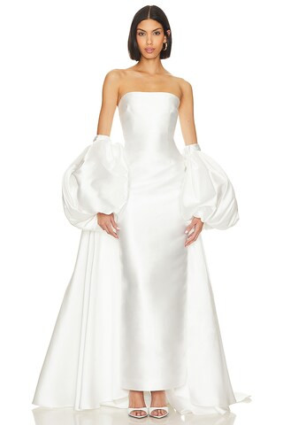 SOLACE London Lea Gown in Cream from Revolve.com | Revolve Clothing (Global)