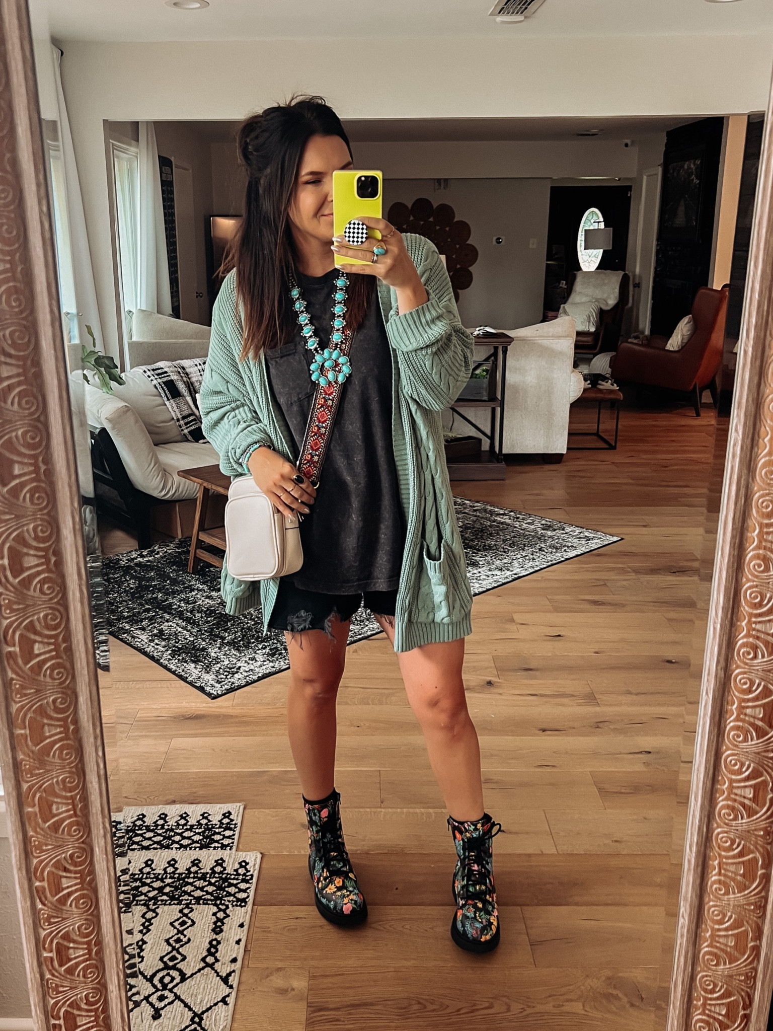 Flower Walmart Combat boots styled up!
Cardigan: large (BWC20)
Shorts: Size 10
Tee: XXL
Boots: Size down

#LTKsalealert #LTKstyletip #LTKunder50