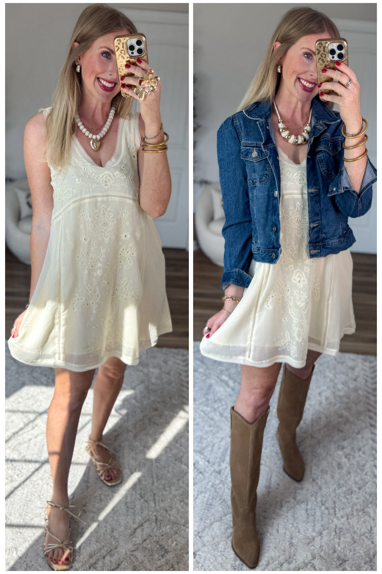 2 ways to wear this embroidered mini dress from Walmart!

#LTKootd #LTKmomlife