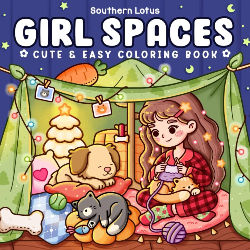 Girl Spaces: Coloring Book for Adults and Teens Featuring Cozy Moments and Girly Things, Cute Dra... | Amazon (US)