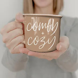 Comfy Cozy Coffee Mug | Fall Hygge Ceramic Cup | Modern Cozy Season Mug | Modern Farmhouse Fall D... | Etsy (Global)