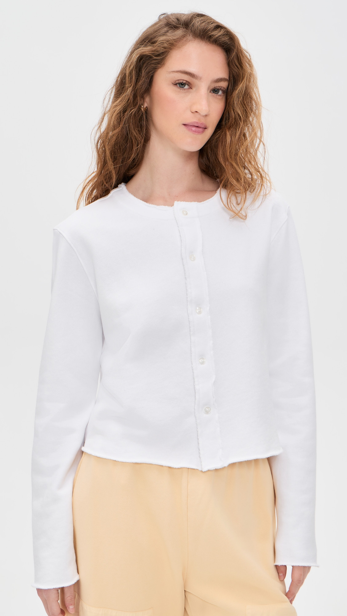 Frank & Eileen Jackie Cardigan White L | Shopbop