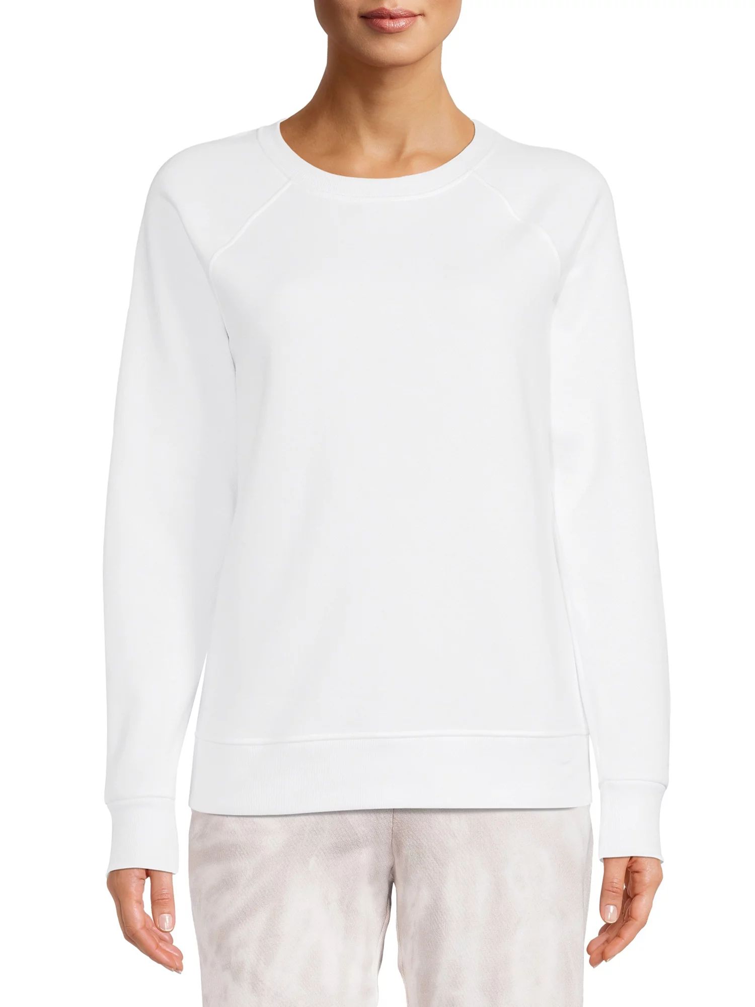 Time & Tru Women's Raglan Fleece Crewneck Sweatshirt | Walmart (US)