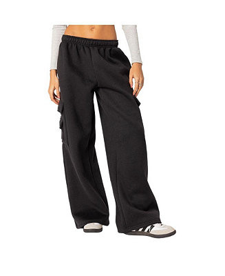 Women's Wide leg cargo sweatpants | Macy's